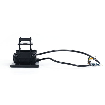JXModel Metal Ripper Rake Grille Leveling Bucket Leveling Beam Electric Power Rammer Ditch Cleaning Bucket Gripper for 1/14 E20 RC Hydraulic Excavator DIY