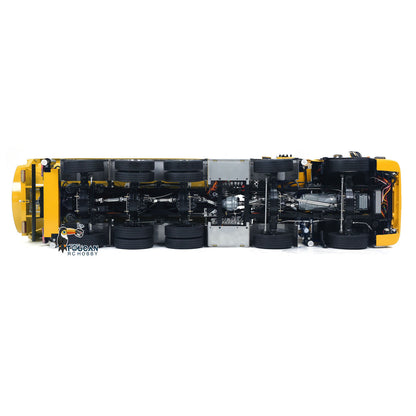 1/14 10x10 Remote Control Hydraulic Crane Dump Truck Metal Chassis Rail RC Full Tipper 770S Differential Lock Rear Steering Axle