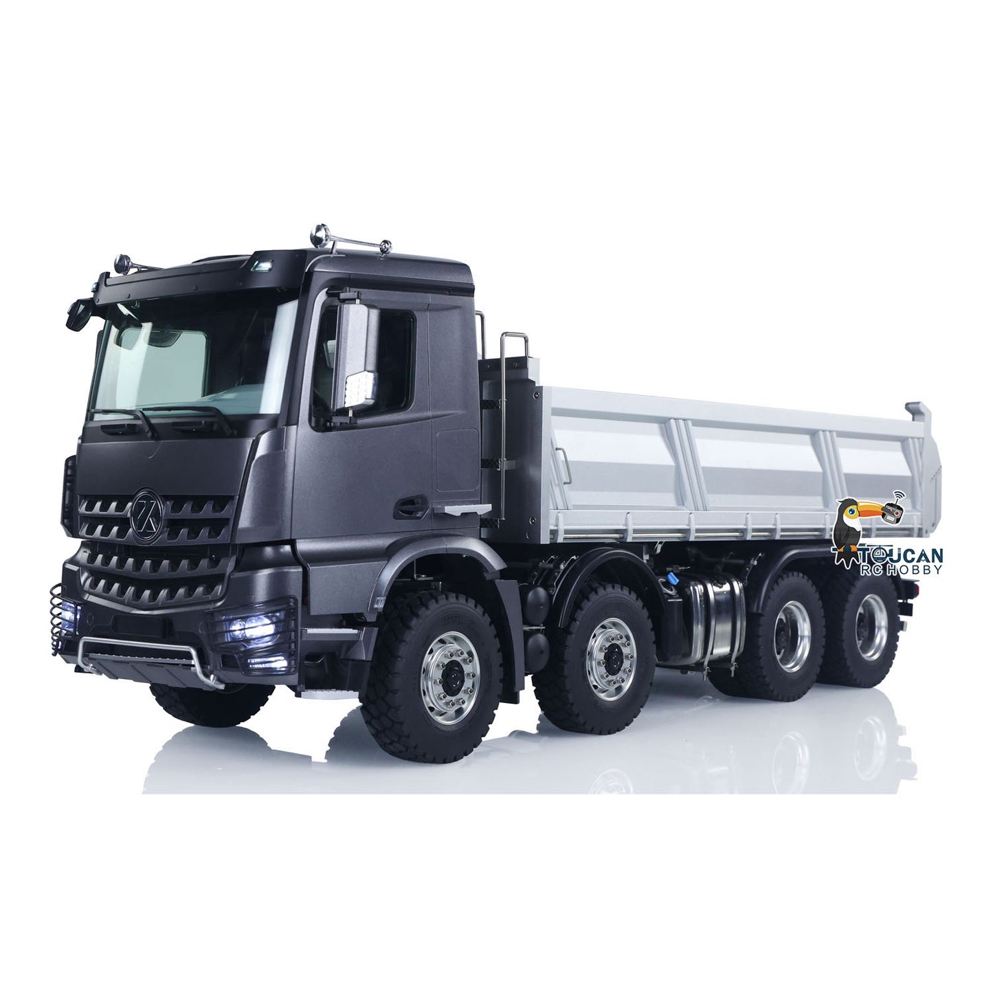 1/14 Kabolite K3367 8x8 Metal Hydraulic RC Tipper Remote Control Dump Truck Sonud Light 2Speed Model Battery ST8 Radio Axle Lock