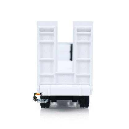 HUINA 9900 1/64 Plastic Remote Control Tractor Truck W/ 3Axle Plastic Semi Flatbed Trailer Lights Sound Effect Manual Support Legs