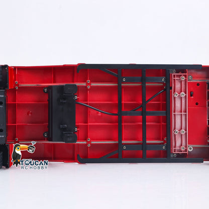 770S 1/18 Remote Control Tractor Truck 770S Electric Support Legs Tail Board 3Axle Plastic Semi Flatbed Trailer RTR Light System