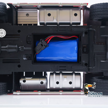 TOUCAN RC HOBBY US Stock HUINA 770S 1/18 Remote Control Tractor Truck 3 Axle Plastic Semi Flatbed Trailer RTR Model for Adults