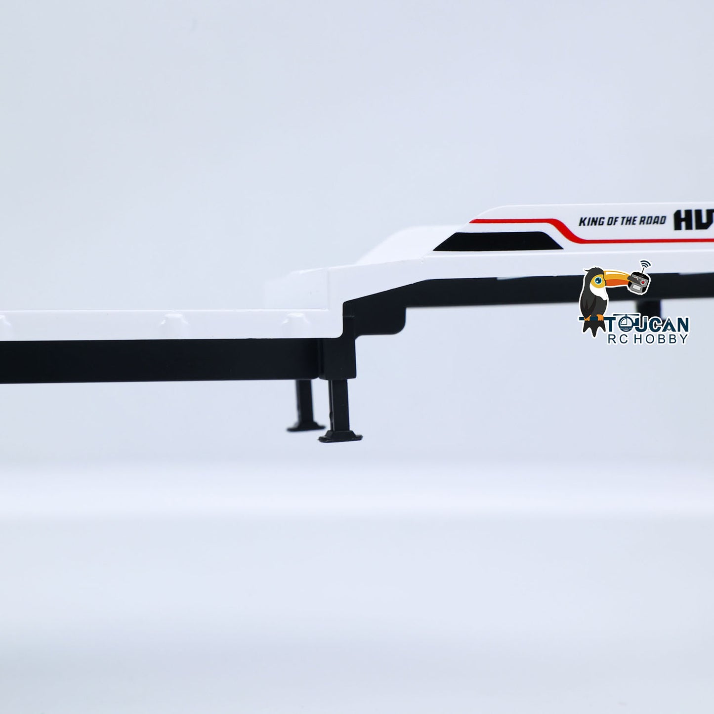 US Stock TOUCAN RC HOBBY RTR HUINA 9900 1/64 Remote Control Tractor Truck W/ 3Axle Plastic Semi Flatbed Trailer Lights Sound Effect Manual Support Legs