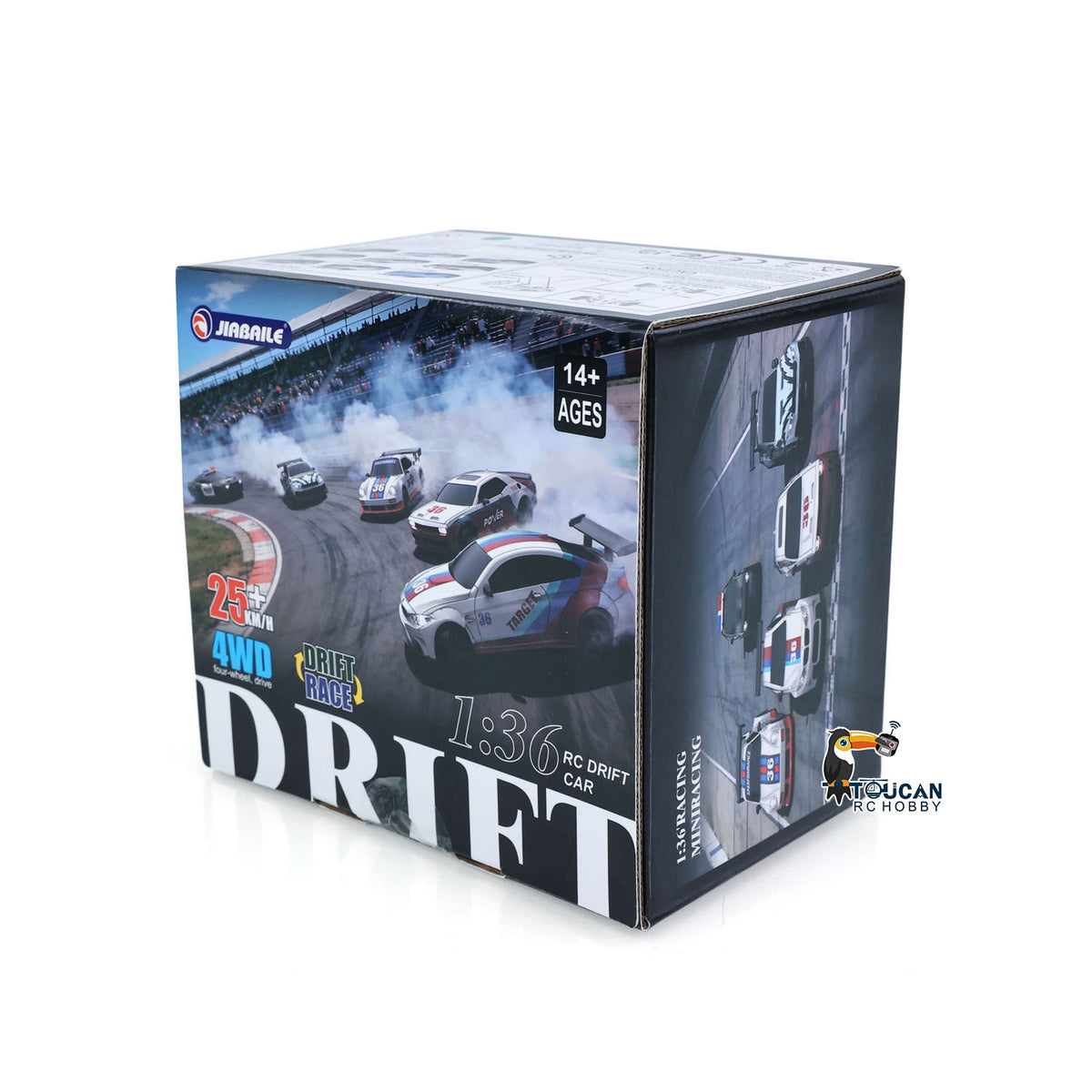 TOUCAN RC HOBBY US Stock JIABAILE 4WD Plastic 1/36 RC Drift Car 3612A Gyroscope 25KM/H High Speed Indoor Outdoor Mini Racing Car LED Lights Battery 2.4G Radio