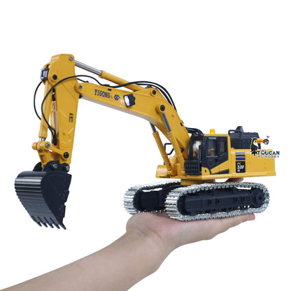 Fast Free Shipping 1/50 RC Digger PC520 Electric Lifting Radio Control Excavator Engineering Vehicle Metal Tracks Lights Sound Small Toy Collection