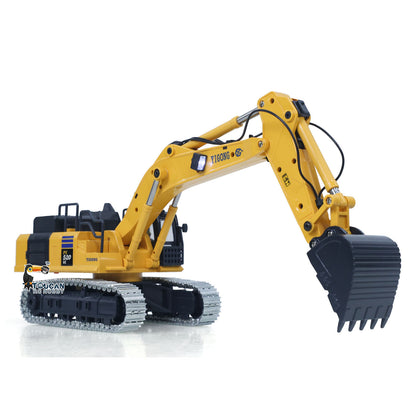 In Stock 1/50 Mini Plastic RC Excavator Toy PC520 RTR Electric Lifting Wheel Digger N20S Motor Metal Track Bucket Lights Sound Radio Control Battery