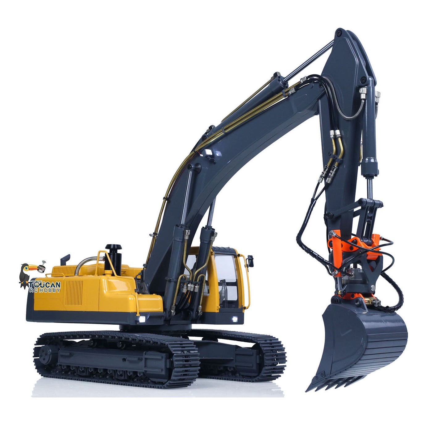 In Stock JDM V2 1/14 RC Digger Radio Control Excavator Upgraded Cars EC360 with Sound Light Module FlySky PL18 ESC Servo Motor