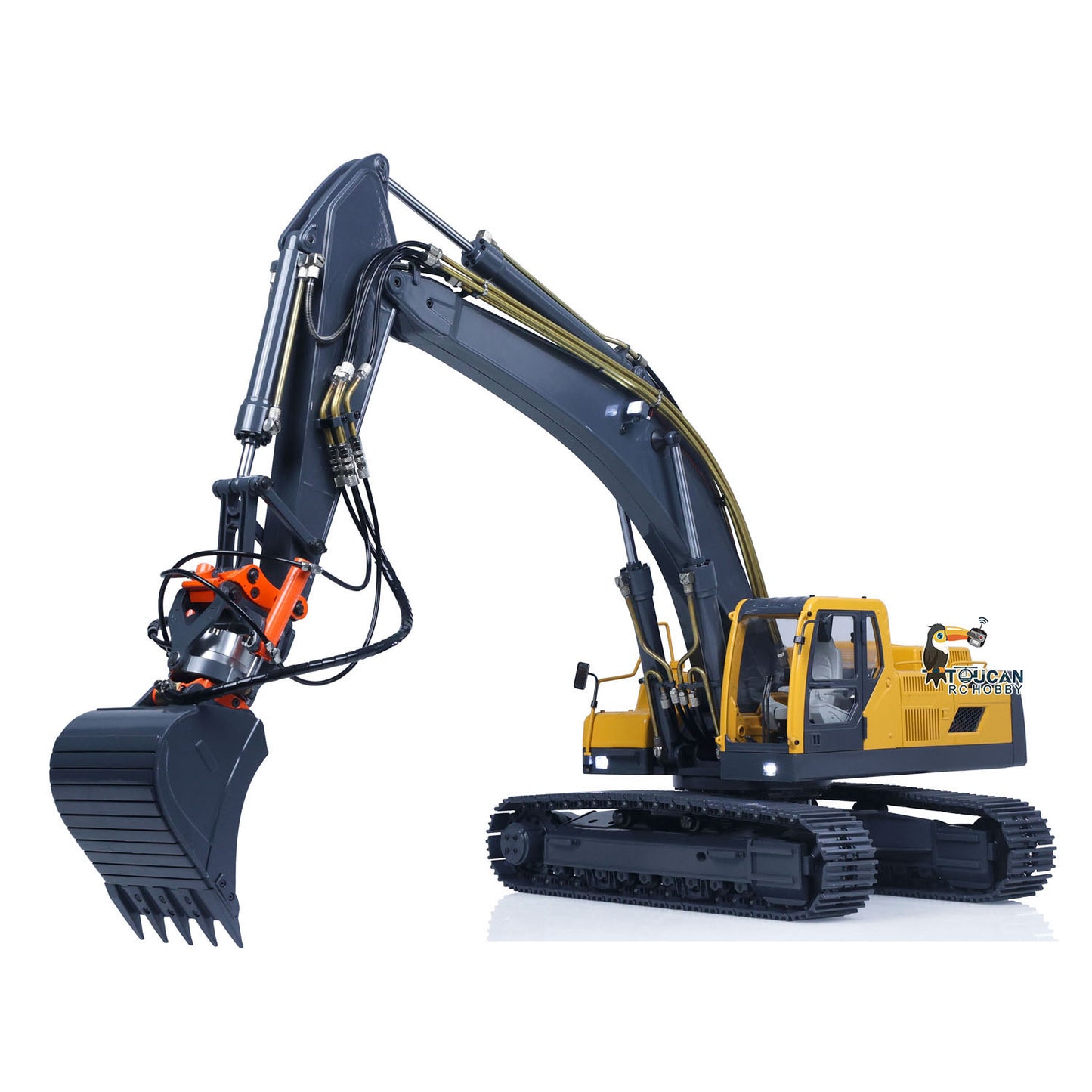In Stock JDM V2 1/14 RC Digger Radio Control Excavator Upgraded Cars EC360 with Sound Light Module FlySky PL18 ESC Servo Motor
