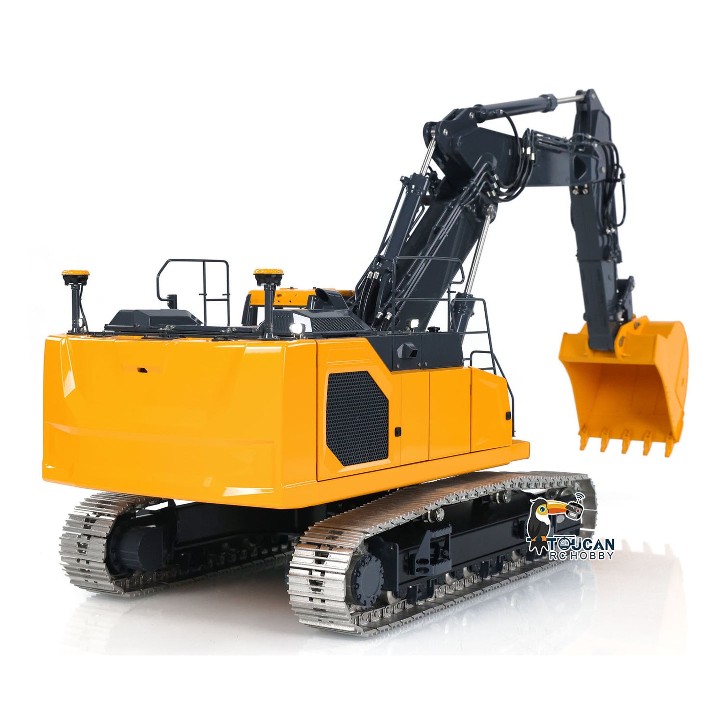LESU Aoue LR945 1/14 Metal RC Excavator B0017 RTR 7CH Hydraulic Valve 3-Arm Digger PL18EV Lite Remote Controller LED Lights for Hobby Collectors