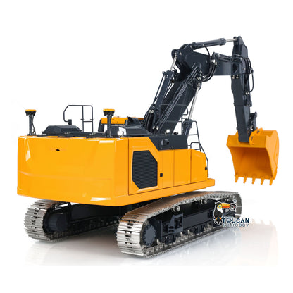 LESU Aoue LR945 1/14 Metal RC Excavator B0017 RTR 7CH Hydraulic Valve 3-Arm Digger PL18EV Lite Remote Controller LED Lights for Hobby Collectors