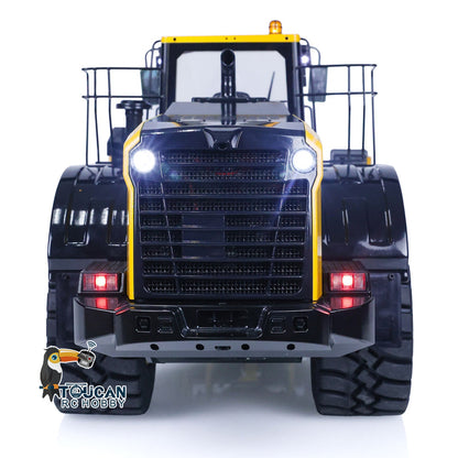 US Stock Metal 1/14 RC Hydraulic Loader WA480 Heavy Construction Machine Differential Lock Axles Quick Coupler Fork Light Sound ST8