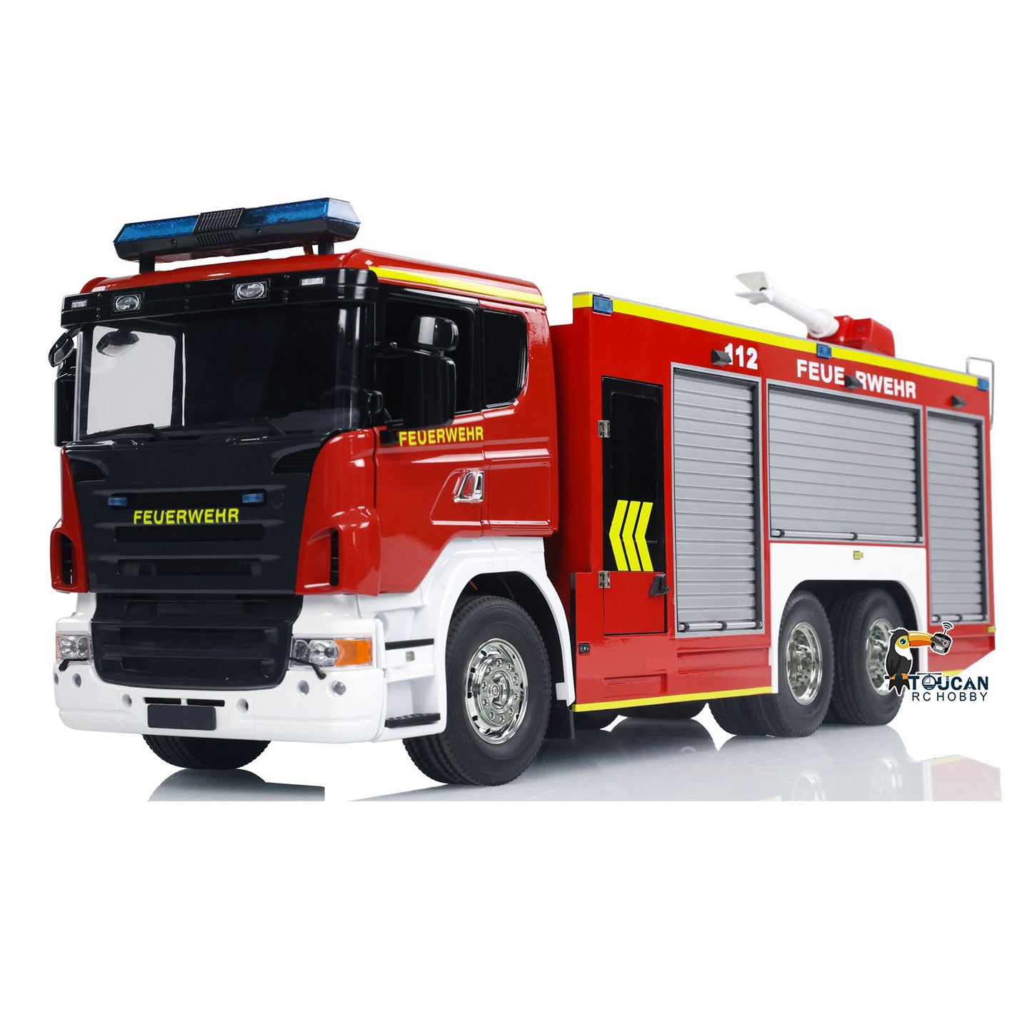 In Stock 1/14 6x4 Metal RC Fire Vehicles PS004 Remote Control Extinguisher Truck Sprinkler Car RTR Hobby Model Lights Sounds I6S Radio System ESC Servo Motor