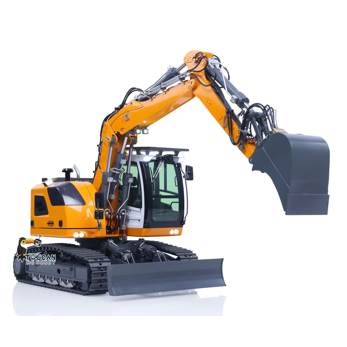 Metal 1/14 RC Hydraulic Excavator LR914 PRO MAX Remote Control Digger Construction Car 8ways Valve PL18EV LITE Radio Battery