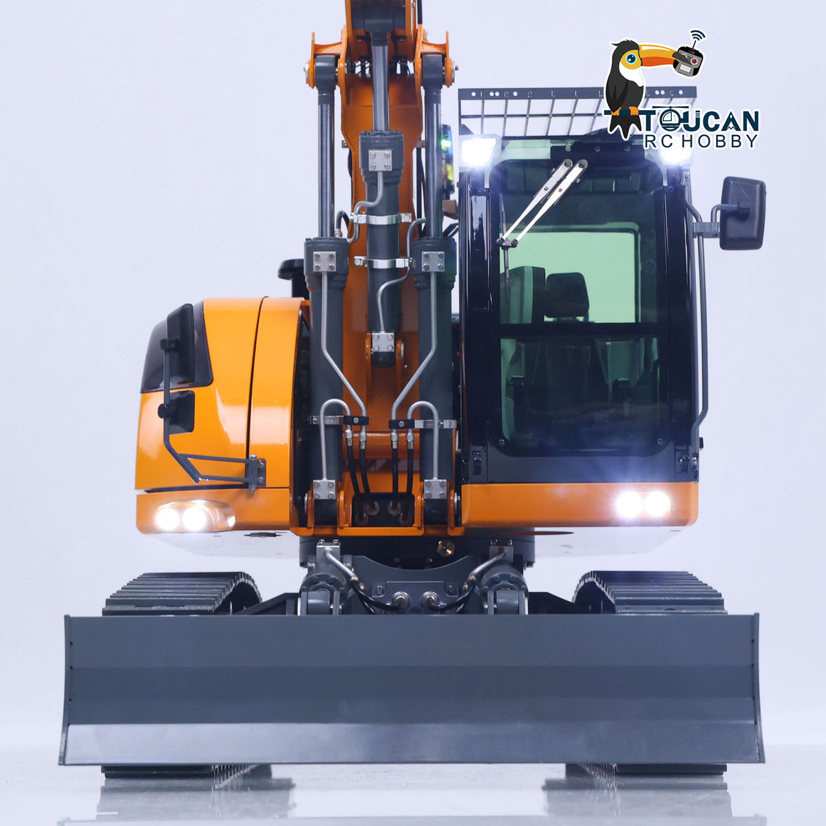 TOUCAN RC HOBBY CUT RC Hobby LR914 PRO MAX Metal 1/14 RC Hydraulic Excavator RC Digger Wrist Quick Coupler Bucket 8ways Valve PL18EV LITE Sound Radio Battery