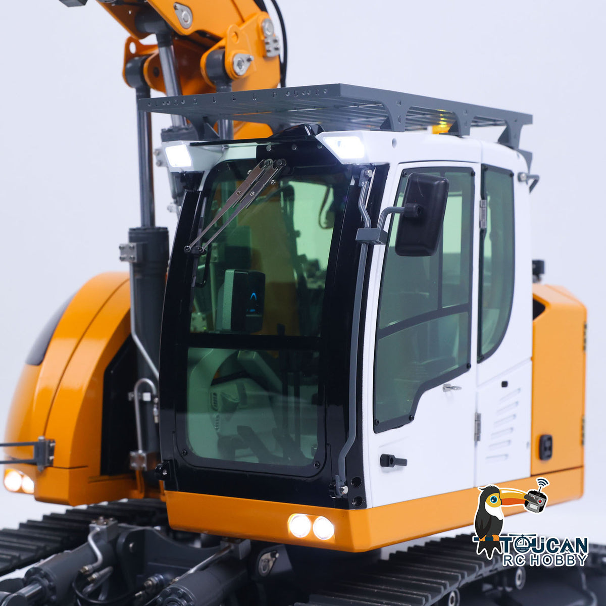 TOUCAN RC HOBBY CUT RC Hobby LR914 PRO MAX Metal 1/14 RC Hydraulic Excavator RC Digger Wrist Quick Coupler Bucket 8ways Valve PL18EV LITE Sound Radio Battery