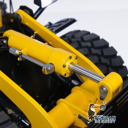 1/14 RC Metal Hydraulic Loader WA480 Electric Construction Heavy Machine Quick Coupler Fork Bucket Light Sound ST8 Radio Battery