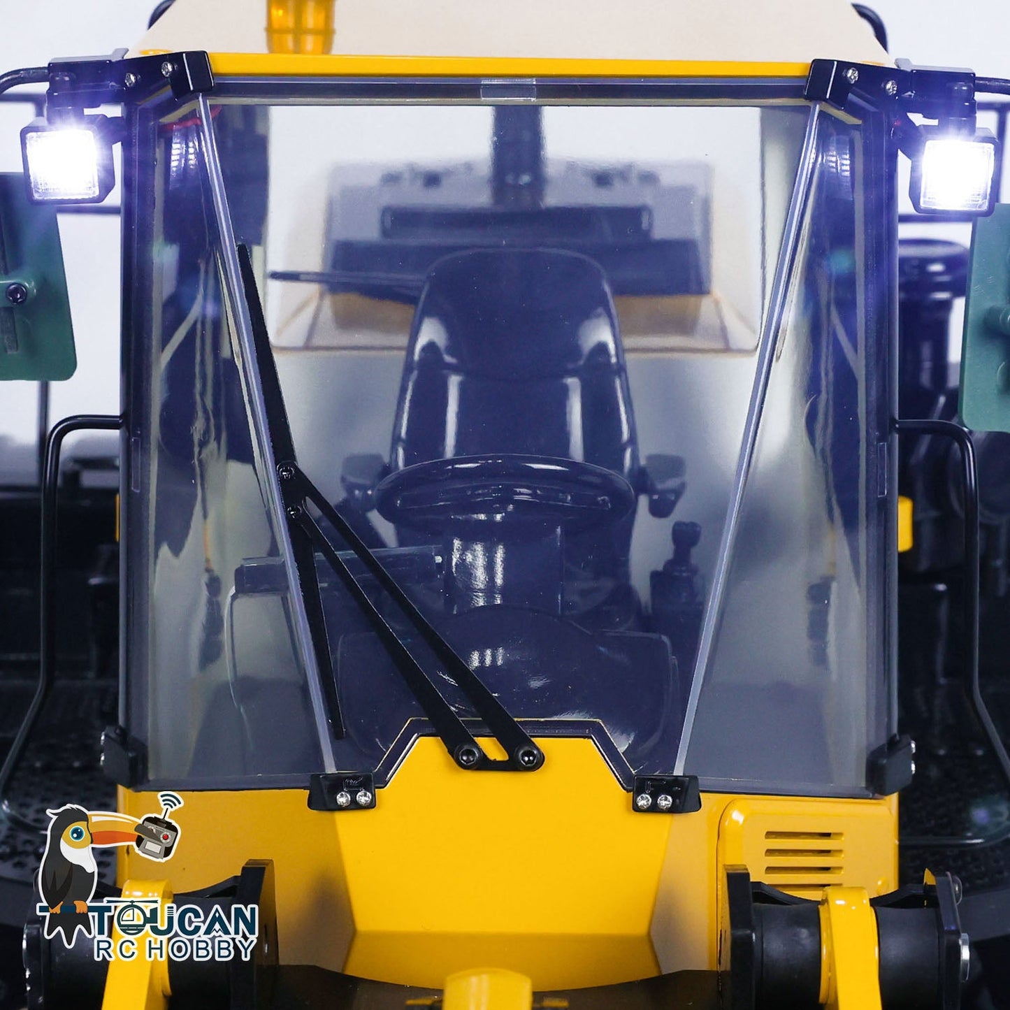 US Stock Metal 1/14 RC Hydraulic Loader WA480 Heavy Construction Machine Differential Lock Axles Quick Coupler Fork Light Sound ST8