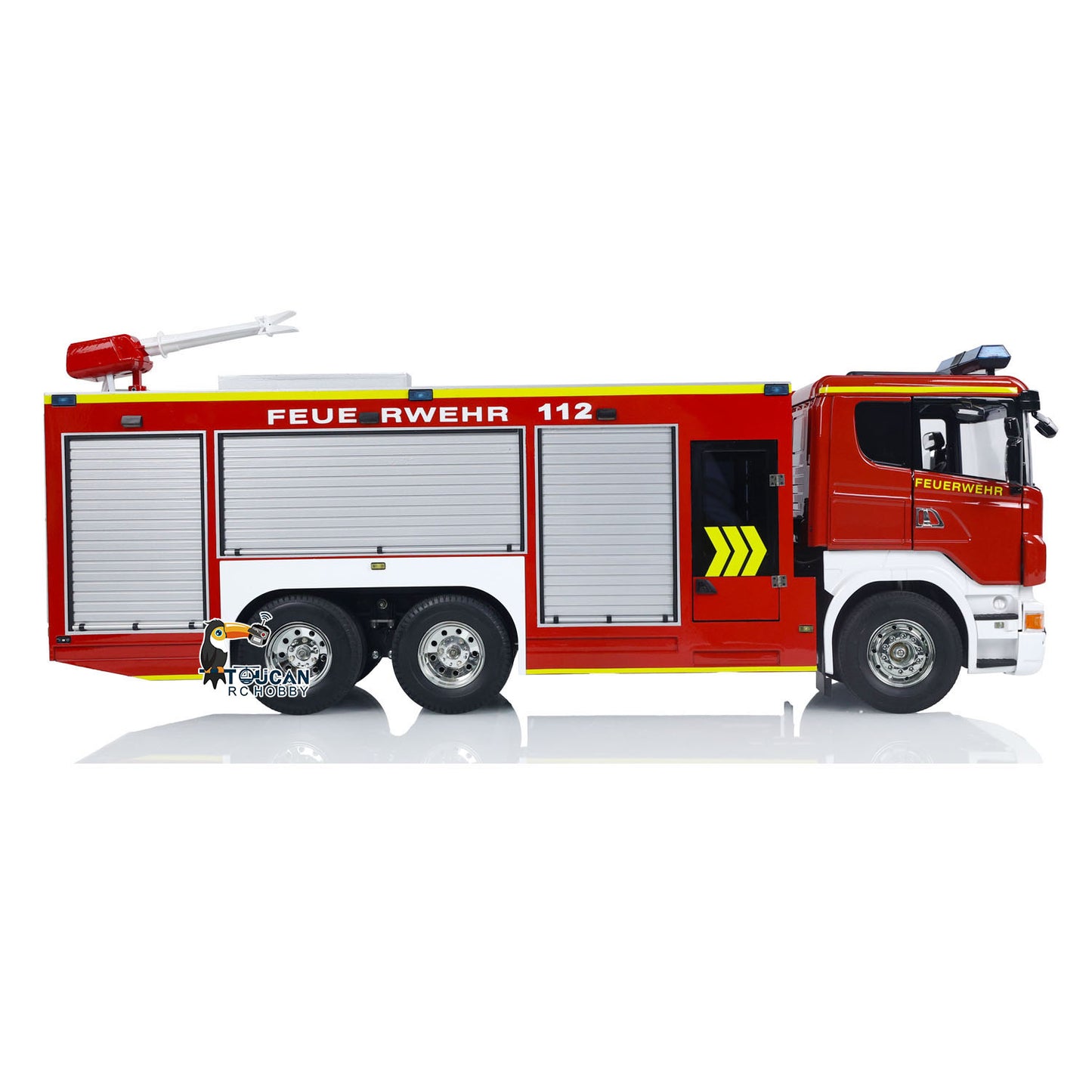 In Stock 1/14 6x4 Metal RC Fire Vehicles PS004 Remote Control Extinguisher Truck Sprinkler Car RTR Hobby Model Lights Sounds I6S Radio System ESC Servo Motor