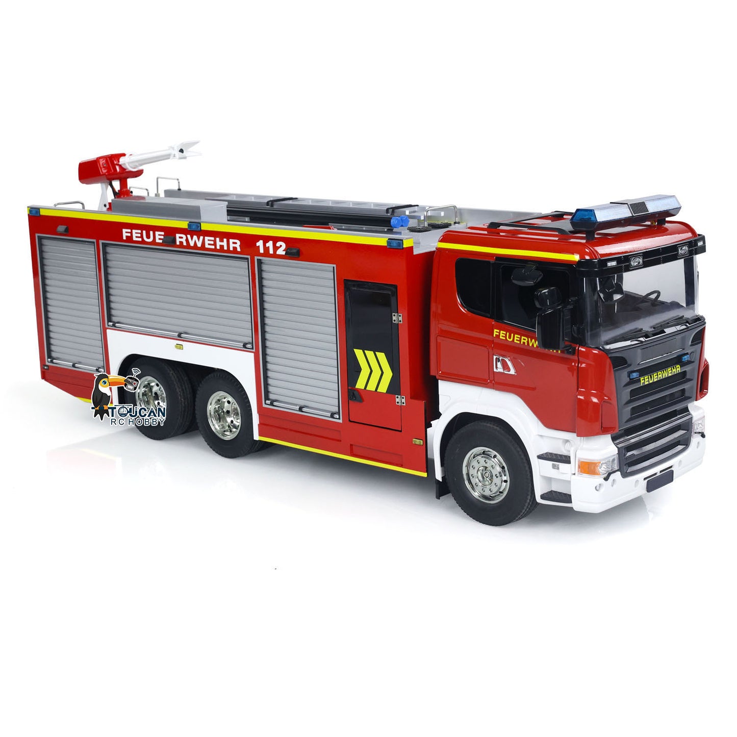 In Stock 1/14 6x4 Metal RC Fire Vehicles PS004 Remote Control Extinguisher Truck Sprinkler Car RTR Hobby Model Lights Sounds I6S Radio System ESC Servo Motor