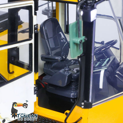 US Stock Metal 1/14 RC Hydraulic Loader WA480 Heavy Construction Machine Differential Lock Axles Quick Coupler Fork Light Sound ST8