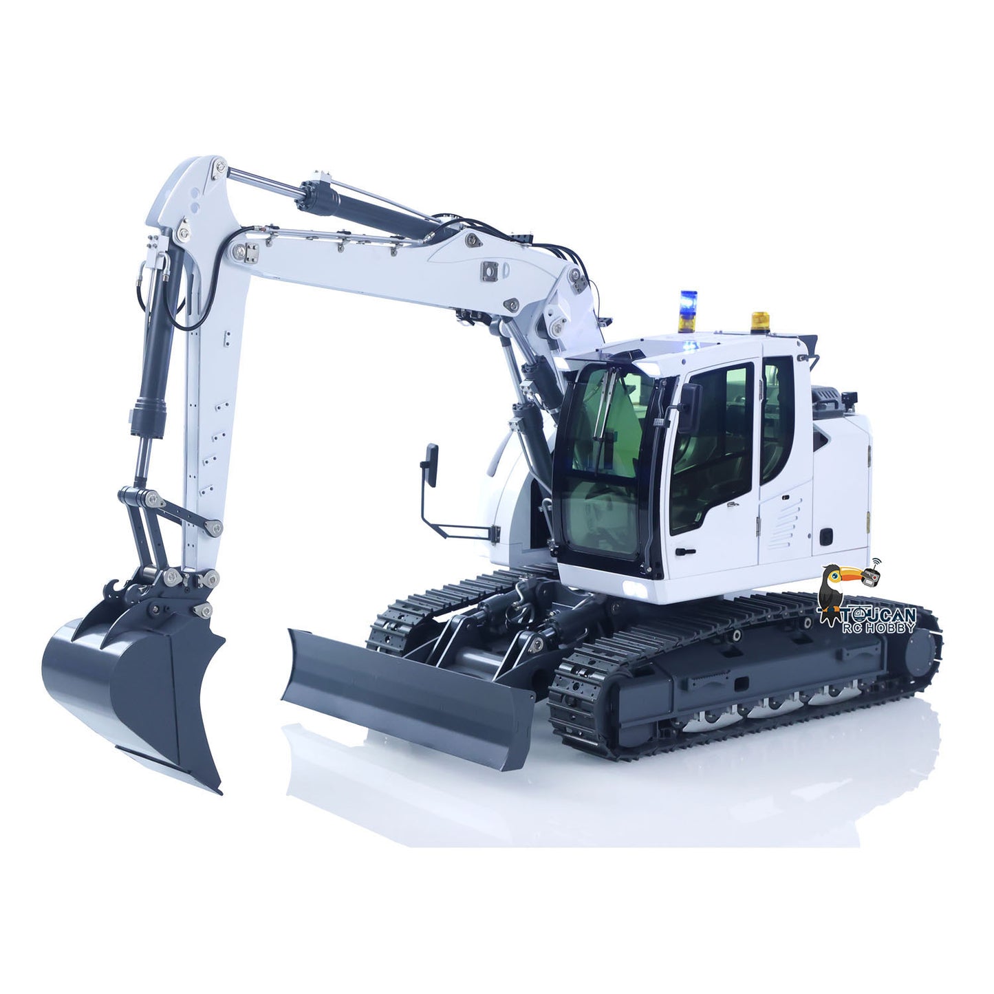 In Stock LR914 1/14 Remote Control Digger RC Hydraulic Excavator 5CH Valves Brushless Drive Motor Lights Flysky ST8 Radio RTR Charger