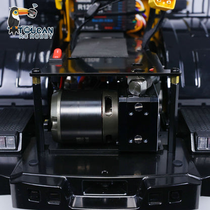 US Stock Metal 1/14 RC Hydraulic Loader WA480 Heavy Construction Machine Differential Lock Axles Quick Coupler Fork Light Sound ST8