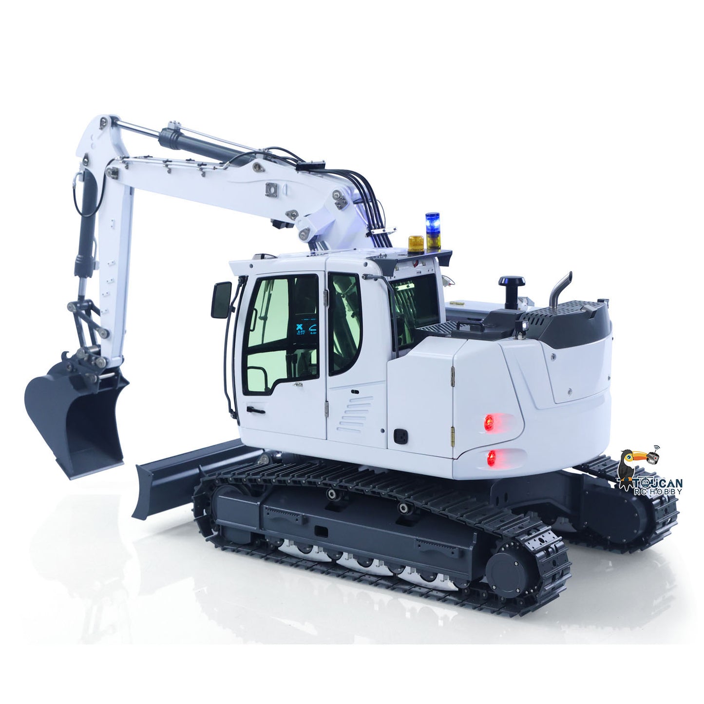 In Stock 1/14 RC Hydraulic Excavator 914 Remote Control Digger Model Construction Vehicle 5ways Valve Lights Flysky ST8 Radio RTR Battery