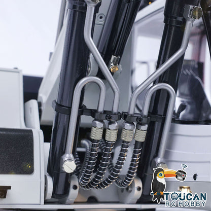 TOUCAN RC HOBBY MTModel 946-3 1/14 Metal RC Hydraulic Excavator Grab Ripper 6-Way Valve Manual Bucket Coupler LCD Screen for Digger Collector