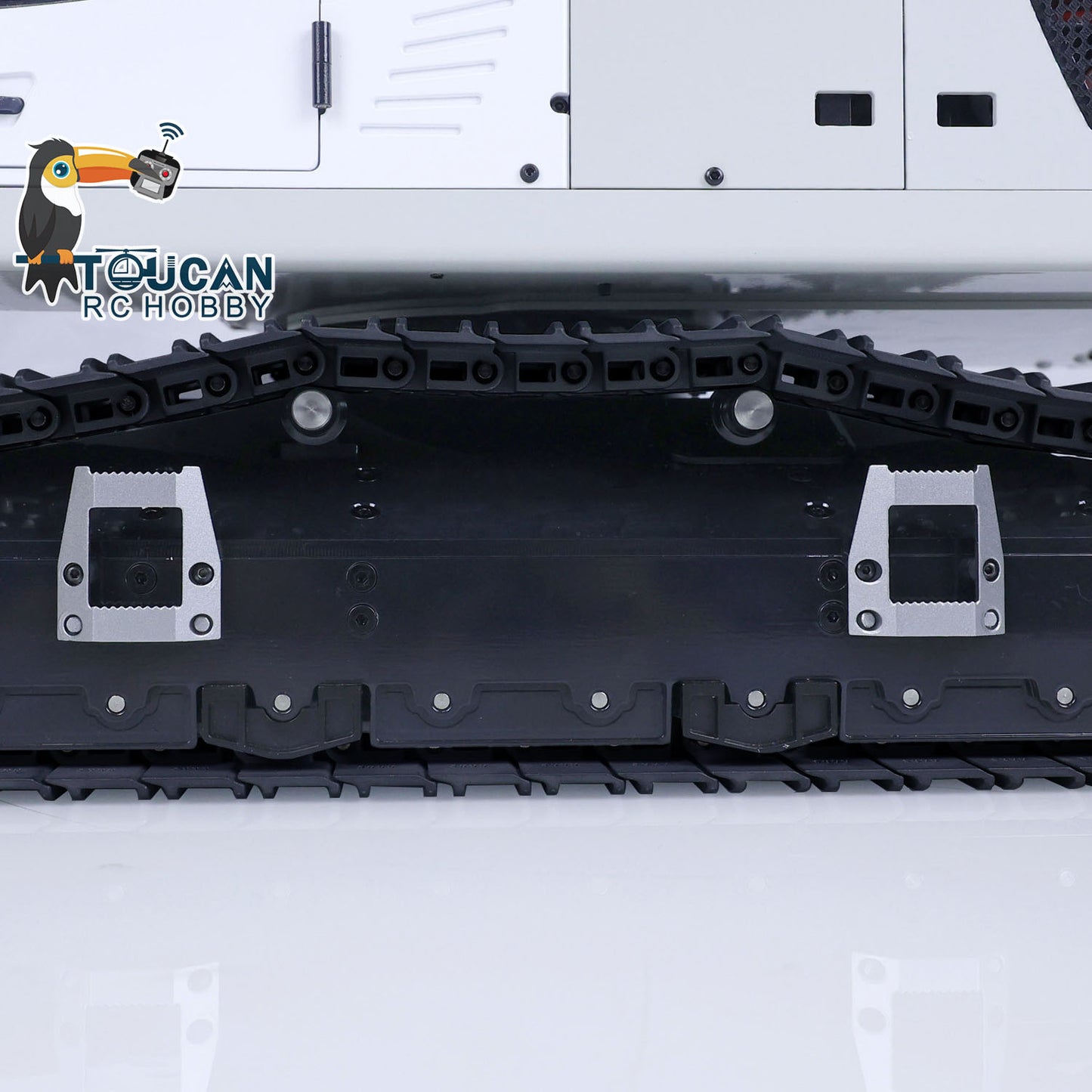 TOUCAN RC HOBBY MTModel 946-3 1/14 Metal RC Hydraulic Excavator Grab Ripper 6-Way Valve Manual Bucket Coupler LCD Screen for Digger Collector