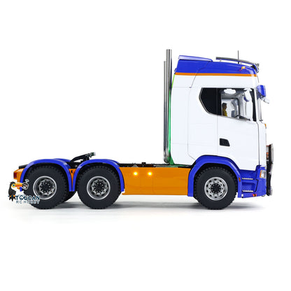 Metal 6x6 1/14 Scale Remote Control Tractor RC Truck 2-speed Gearbox ST8 Radio Sound Light