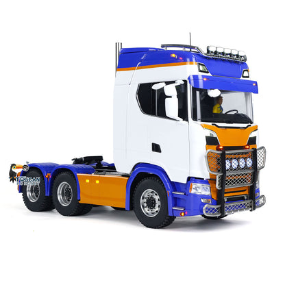 Metal 6x6 1/14 Scale Remote Control Tractor RC Truck 2-speed Gearbox ST8 Radio Sound Light