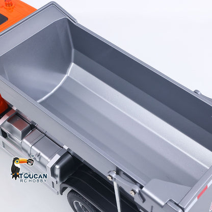 Double E 1/20 Electric Remote Control Dump Truck 6X4 RC Tipper G540 Model Metal Bucket 260 Brushed Motor Openable Door Lights