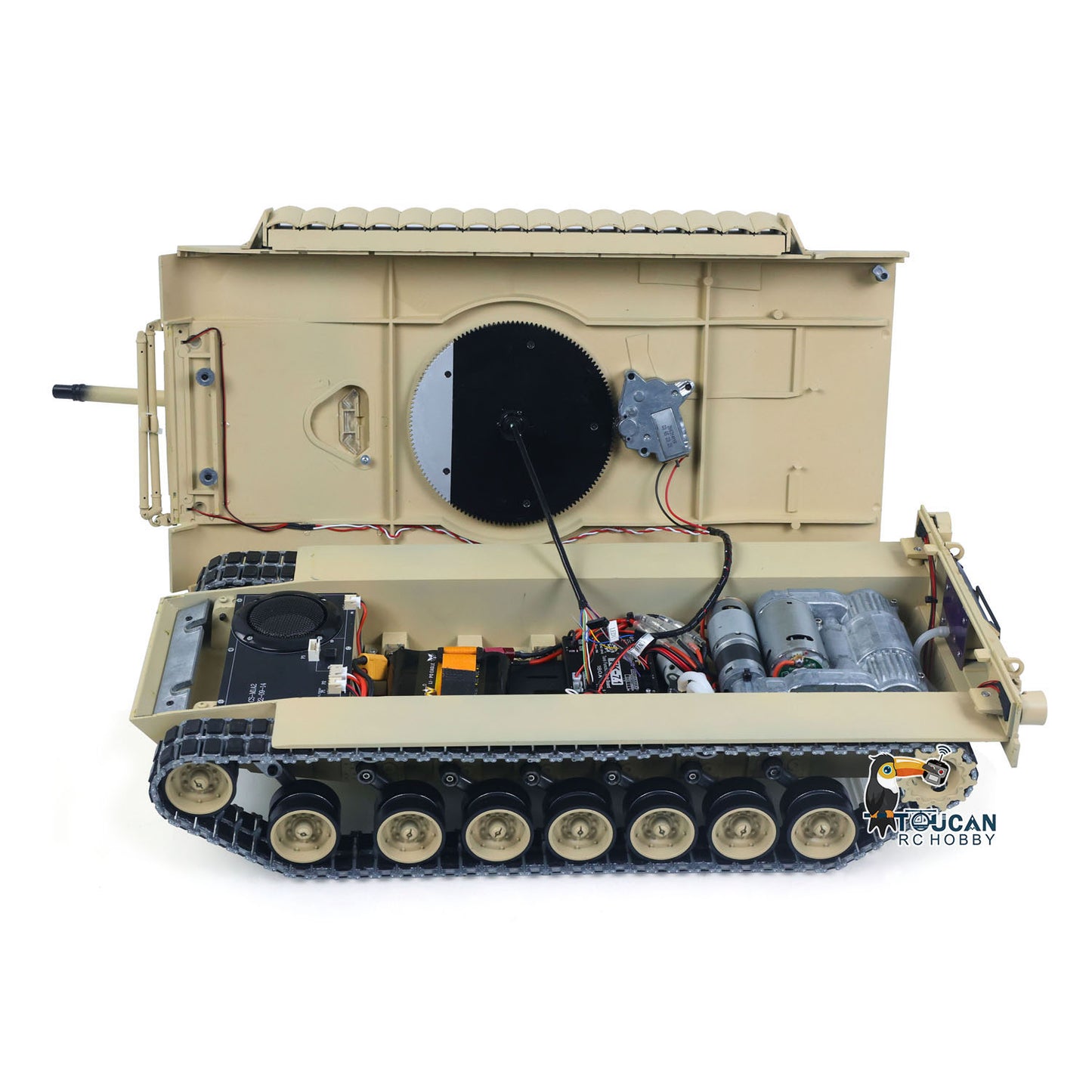 In Stock TOUCAN 1/16 Metal RC Tank 3918 Abrams M1A2 TUSK II Dual Flow Gearbox 360 Turret Rotary Infrared Combat Barrel Recoil FPV