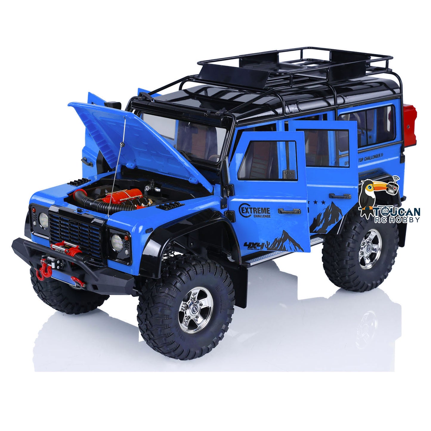 HG 1/10 RC Crawler Car 4x4 Off-road Vehicle P411 Lights Sound Radio System Smoking Motor Outdoor Remote Control Vehicle for