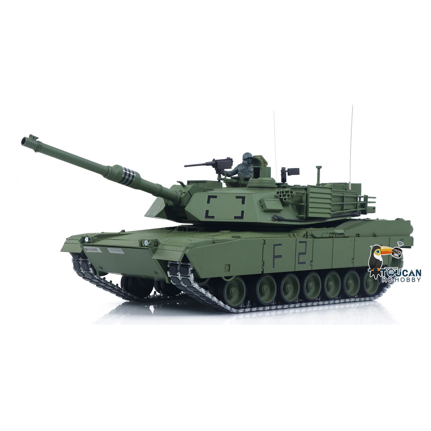 In Stock 1/16 TOUCAN Remote Control Battle Tank 3918 Abrams M1A2 Metal Gearbox 360 Rotation Barrel Recoil Elevation Laser Aiming Light