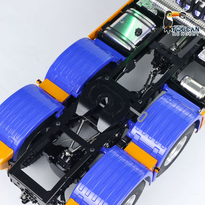 Metal 6x6 1/14 Scale Remote Control Tractor RC Truck 2-speed Gearbox ST8 Radio Sound Light