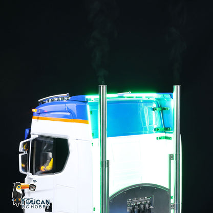 Metal 6x6 1/14 Scale Remote Control Tractor RC Truck 2-speed Gearbox ST8 Radio Sound Light