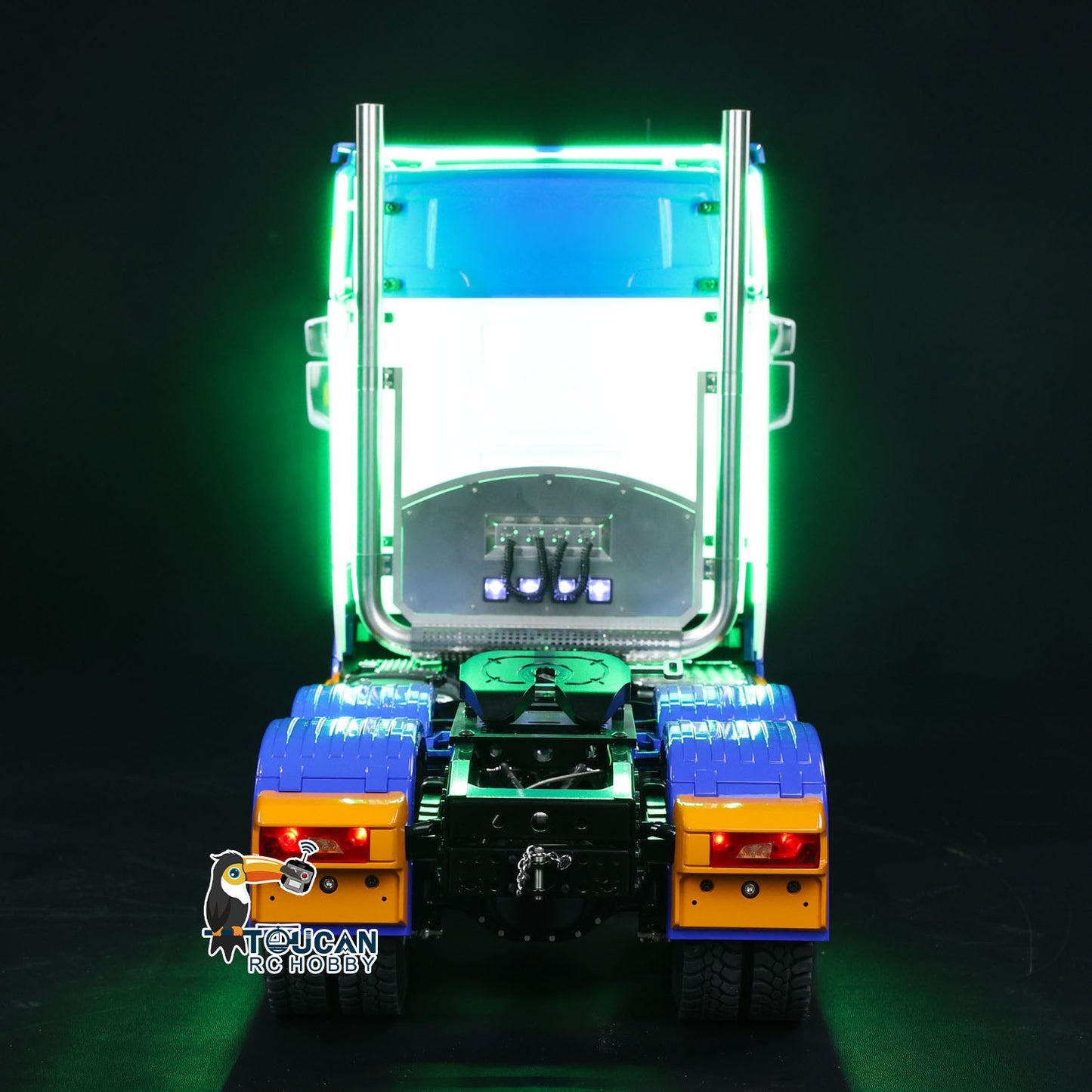 Metal 6x6 1/14 Scale Remote Control Tractor RC Truck 2-speed Gearbox ST8 Radio Sound Light