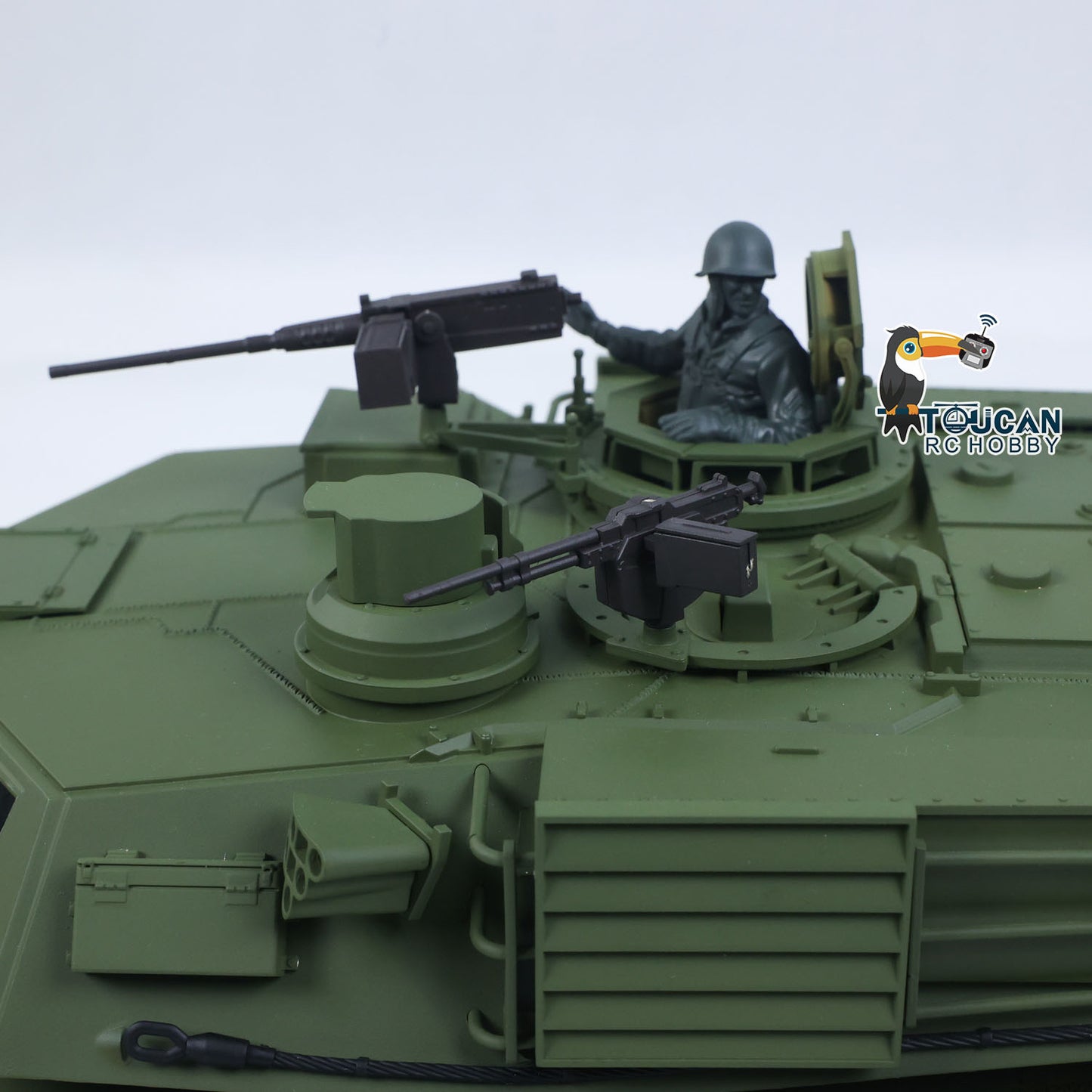 In Stock 1/16 TOUCAN Remote Control Battle Tank 3918 Abrams M1A2 Metal Gearbox 360 Rotation Barrel Recoil Elevation Laser Aiming Light