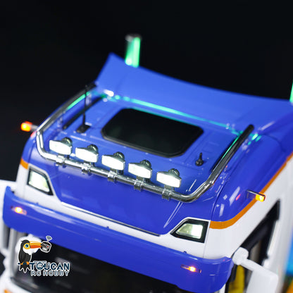 Metal 6x6 1/14 Scale Remote Control Tractor RC Truck 2-speed Gearbox ST8 Radio Sound Light