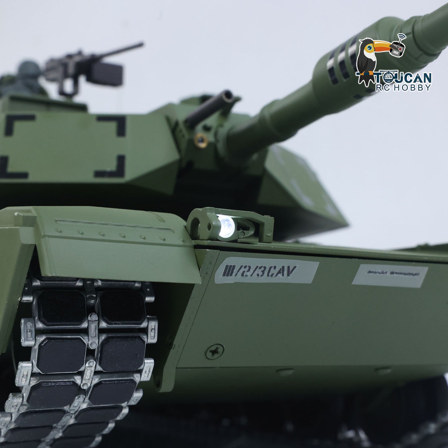 In Stock 1/16 TOUCAN Remote Control Battle Tank 3918 Abrams M1A2 Metal Gearbox 360 Rotation Barrel Recoil Elevation Laser Aiming Light