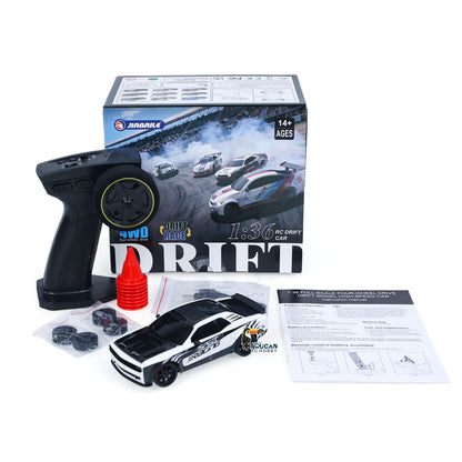 TOUCAN RC HOBBY US Stock JIABAILE 3612 4WD Plastic 1/36 RC Drift Car Gyroscope Indoor Outdoor Mini Racing Vehicles Model LED Lights Battery 2.4G Radio