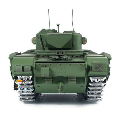 US Stock Tongde 1/16 Military RC Tank Churchill Mk.VII Metal Tracks Wheels Gearbox Infrared Battle Model Radio Control Armored Vehicles Battery