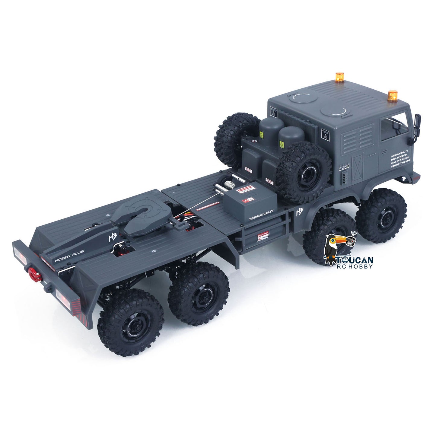 Fast Free Shipping RTR 1/18 Radio Control Military Truck 8*8 RC Off Road Vehicle 280 Brushed Motor Fifth Wheel Winch Metal Hook All Wheel Steering