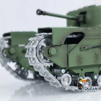 US Stock Tongde 1/16 Military RC Tank Churchill Mk.VII Metal Tracks Wheels Gearbox Infrared Battle Model Radio Control Armored Vehicles Battery
