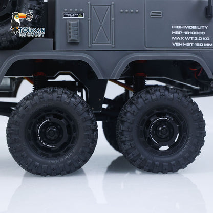 US Stock RTR 1/18 Radio Control Military Truck 8*8 RC Off Road Vehicle 280 Brushed Motor Fifth Wheel Winch Metal Hook All Wheel Steering