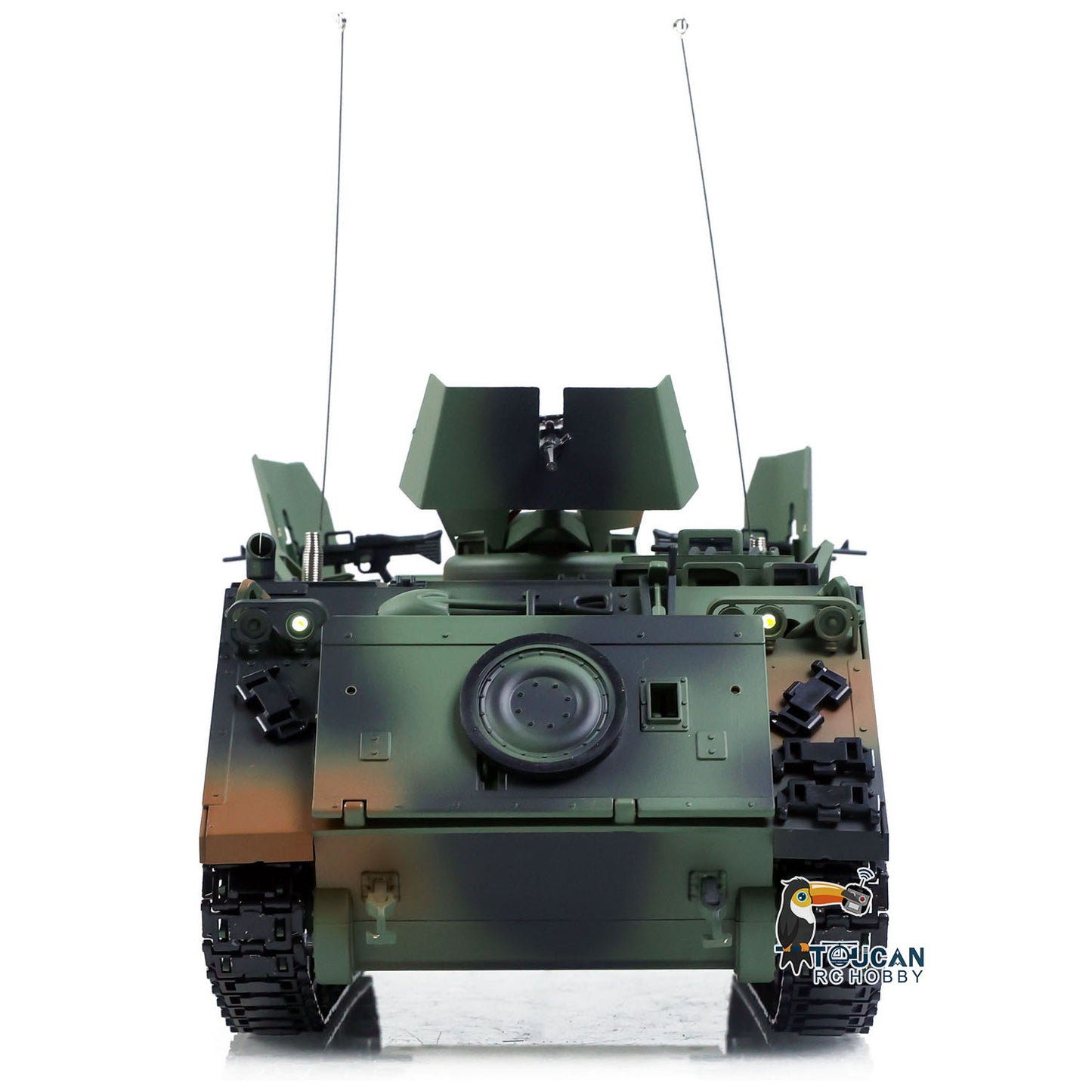 TD Metal 1/16 RC Tank M113A1 Pro Edition Remote Control Electronic Toy 360 Turret Rotation Infrared Combat System Smoke Unit Light Sound Adjustable Tracks Metal Wheels Gearboxes Battery