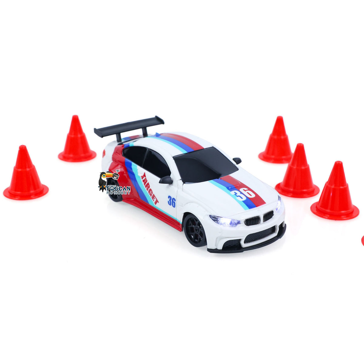 TOUCAN RC HOBBY US Stock JIABAILE 25KM/H 4X4 1/36 RC Drift Car 3611A Gyroscope Carbon Fiber Chassis Plate Indoor Outdoor Mini Racing Car LED Battery Radio
