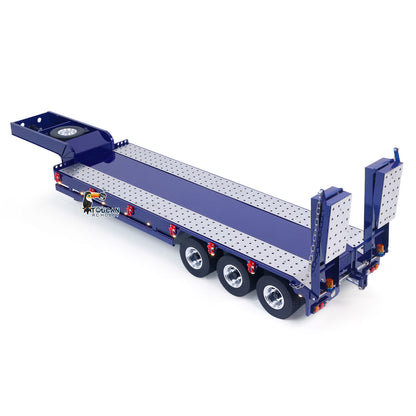 TOUCAN RC HOBBY HHG Model Metal Semi Trailer 3-axles Spring Tailboard Electric Lifting Leg For 1/14 Remote Control Tractor Truck RC Excavator Loader