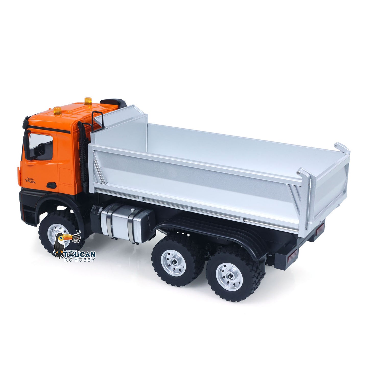 US Stock 1/14 HUINA 1598 2.4G Remote Control Dumper 6*6 Engineering Transport Vehicle Lifting Rod Tipper Car Light Sound Battery Toys